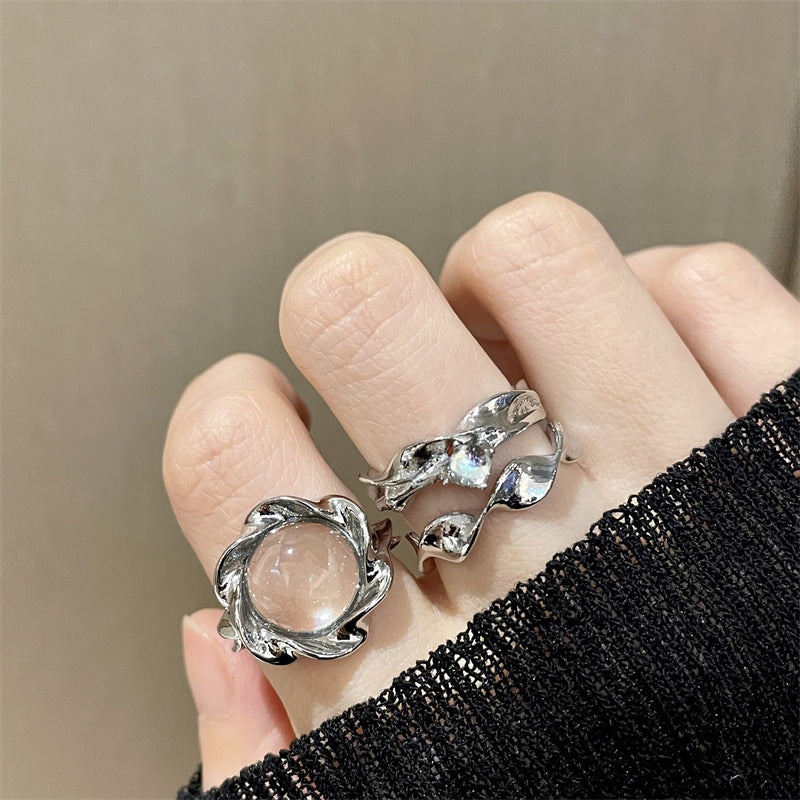 Moonstone Style Niche Design High-grade Temperament Rings