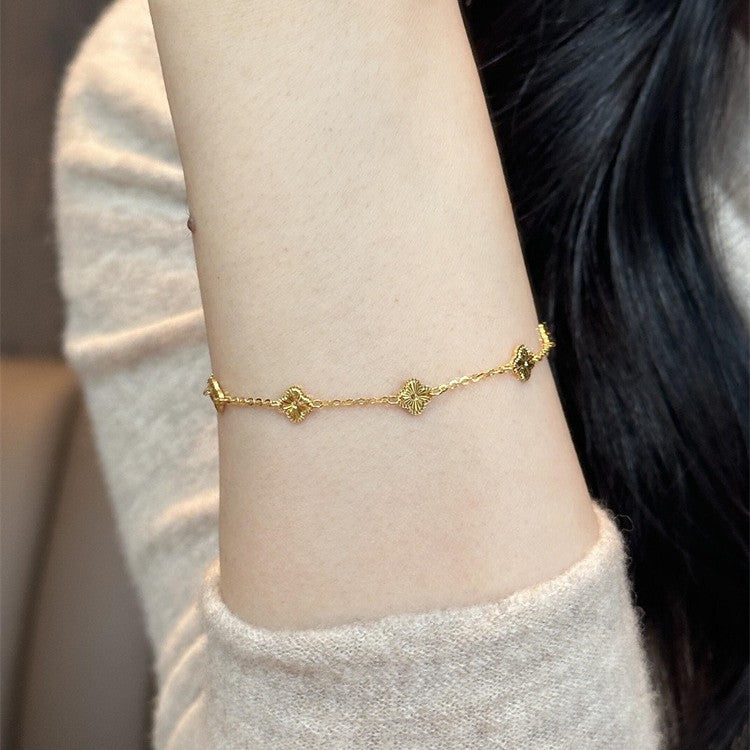Women's Laser Lucky Four-leaf Clover Exquisite High-grade Bracelets