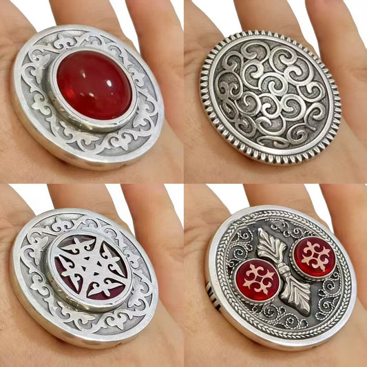 Kazakh Element Open Ethnic Style Simple Niche Index Ring