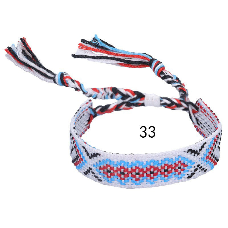 Nepal Ethnic Style Woven Colorful Tassel Lucky Friendship Bracelets