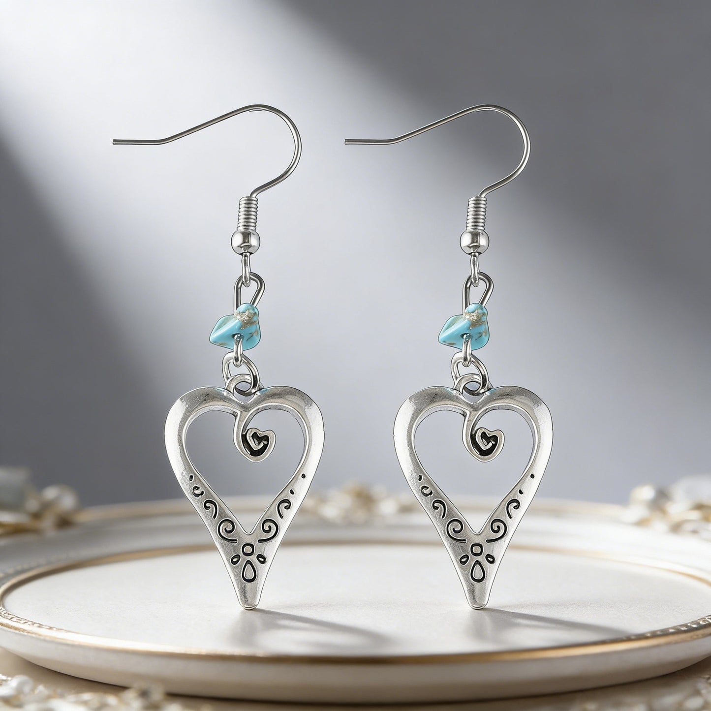 Women's Multiple Options Bohemian Ethnic Turquoise Eardrops Combination Earrings