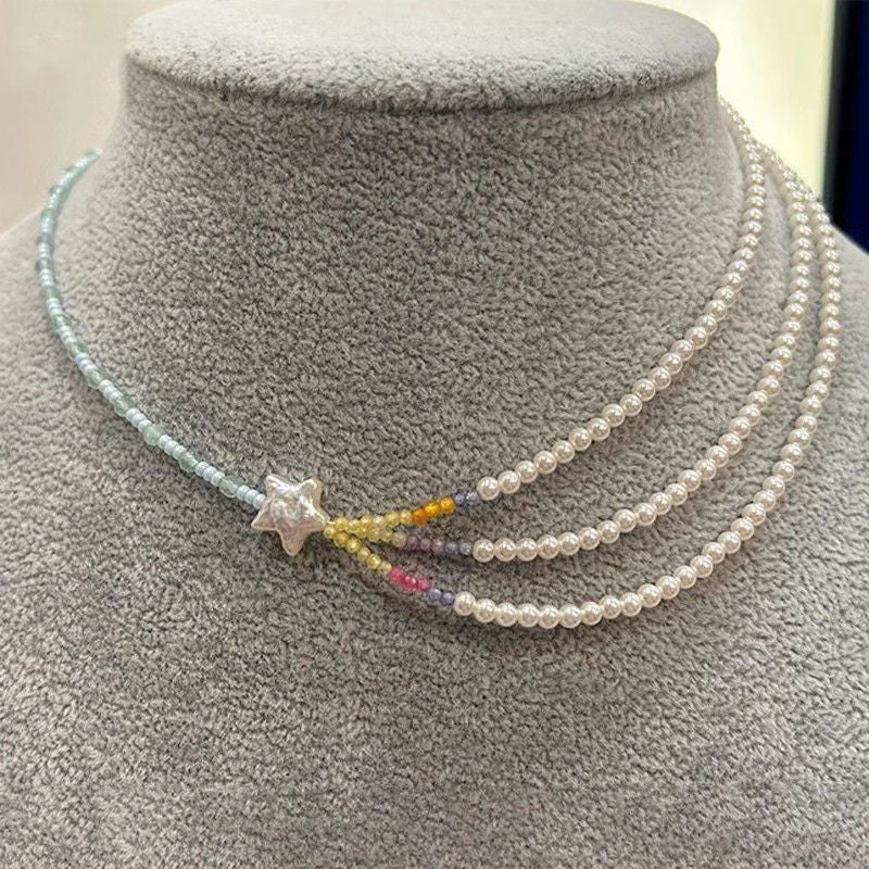 Pearls Female Special Interest Light Luxury Advanced Clavicle Chain Necklaces
