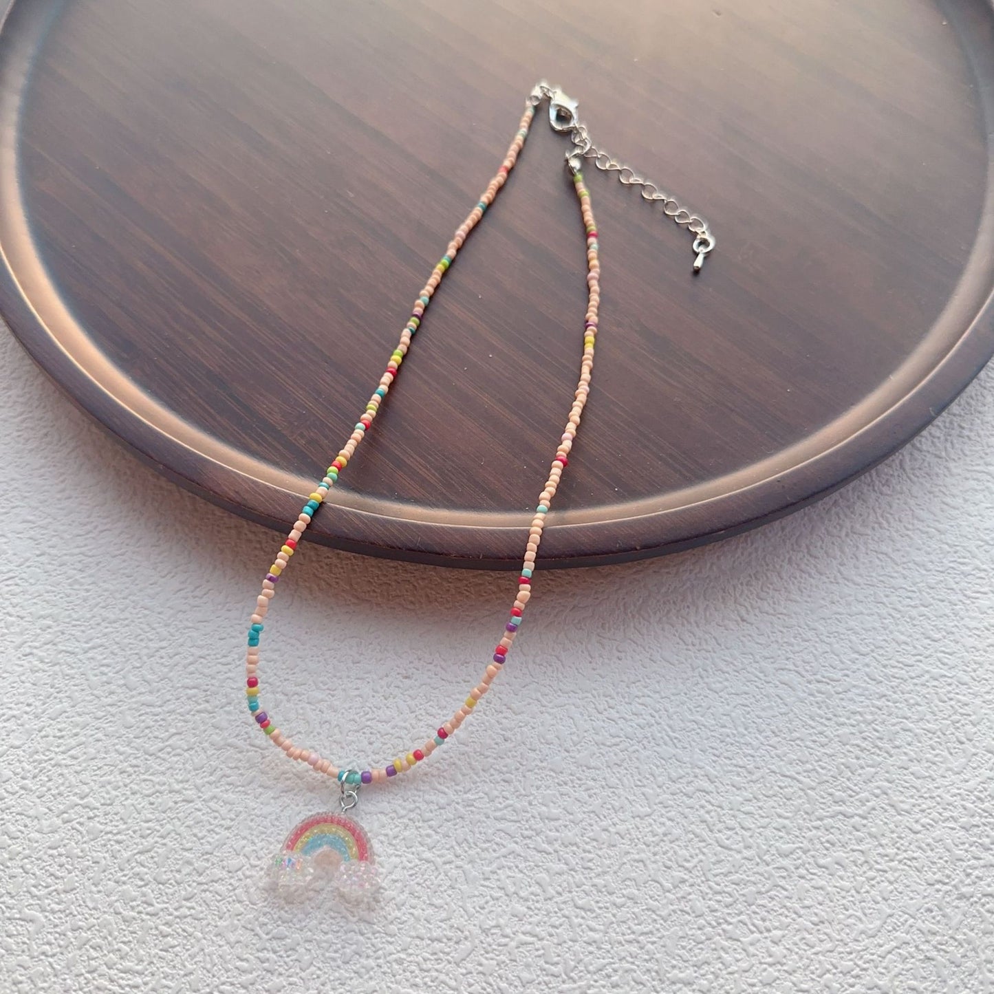 Beaded For Cartoon Cute Bowknot Clavicle Chain Necklace