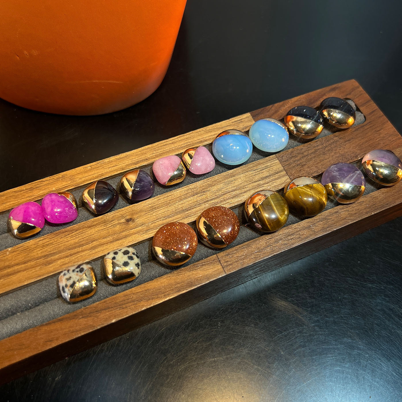 Rough Stone Opal Amethyst French Simplicity Rings
