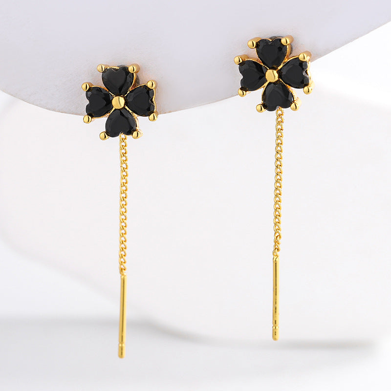 Classy Face Chain Elegant Fashion Long Earrings