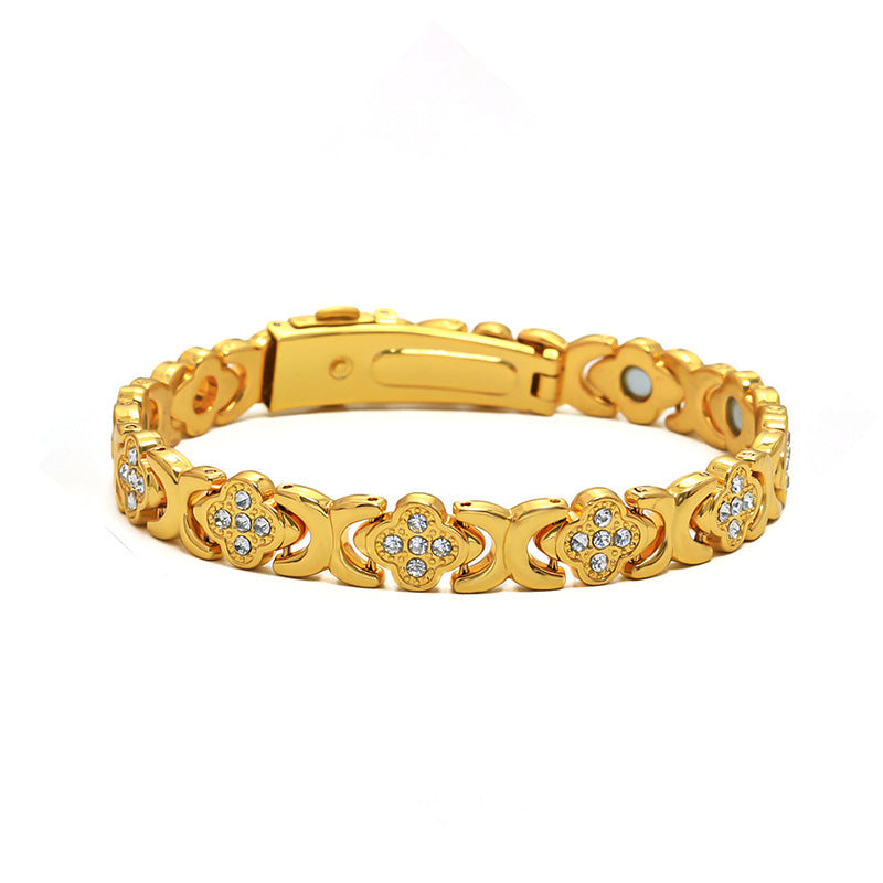 Women's Luxury Fashion Diamond Single Row Four Bracelet