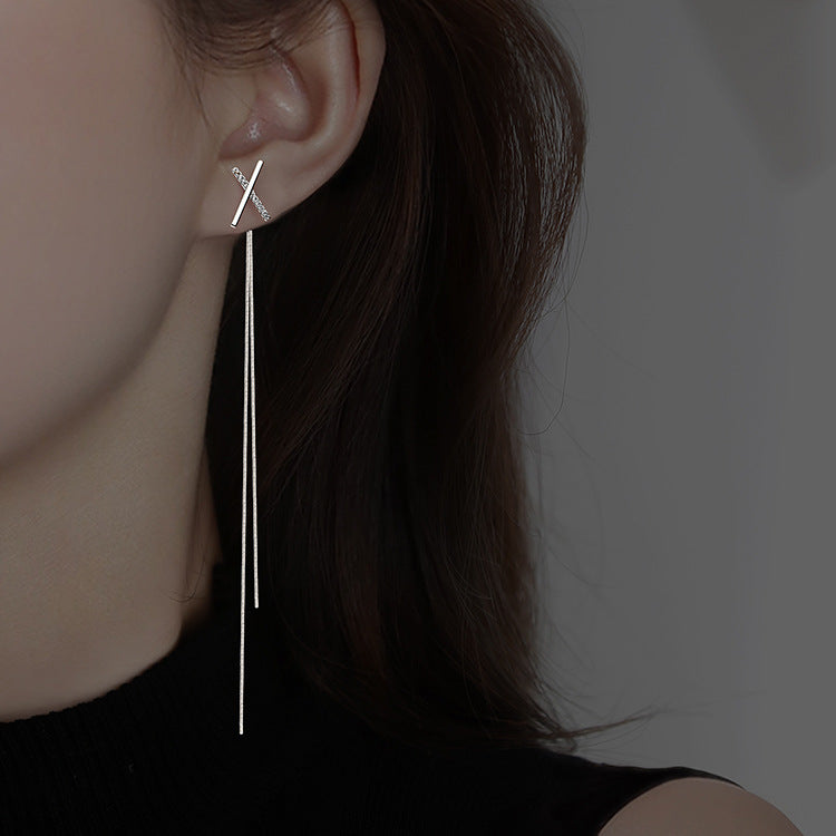 Women's Light Luxury Minority Design Advanced Sense Exquisite Slim Earrings
