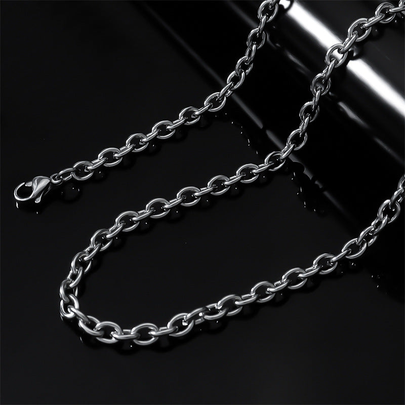 Women's Stainless Steel Cross Chain Titanium Fashion Necklace