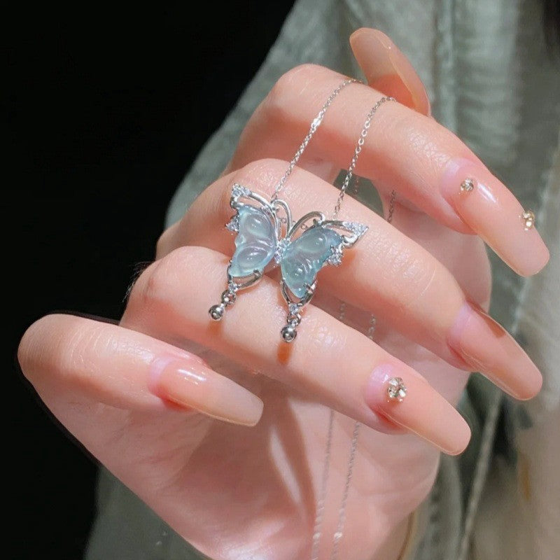 Butterfly Drop Female Mori Style Niche Exquisite Fashion Sweet Necklace