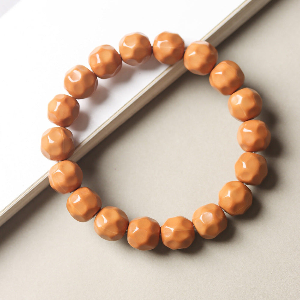 Monkey Head Walnut Glossy Love Fart Peach Single Bracelets