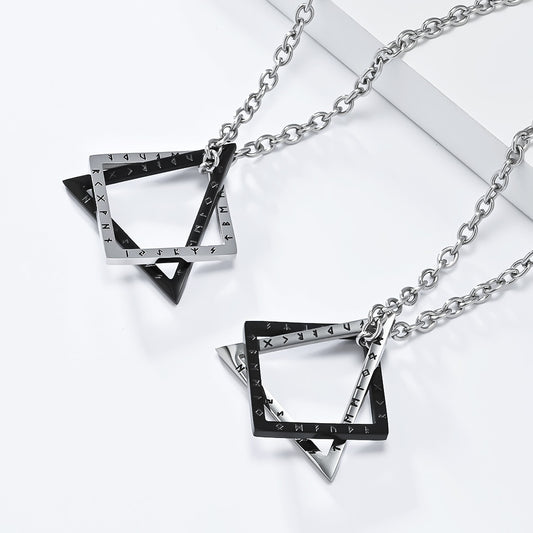 Triangle Square Geometry Titanium Steel Unisex Pendants