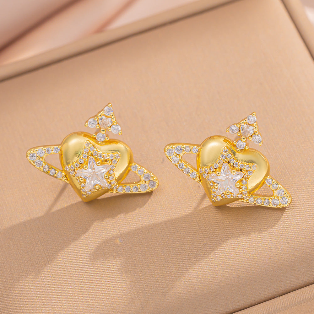 Simple Classic All Match Fashion Zircon Earrings