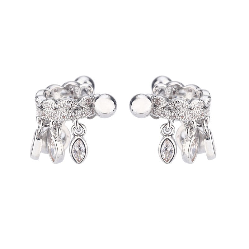 Bone Female Niche Design Advanced Screw Tightening Buckle Fashion Earrings