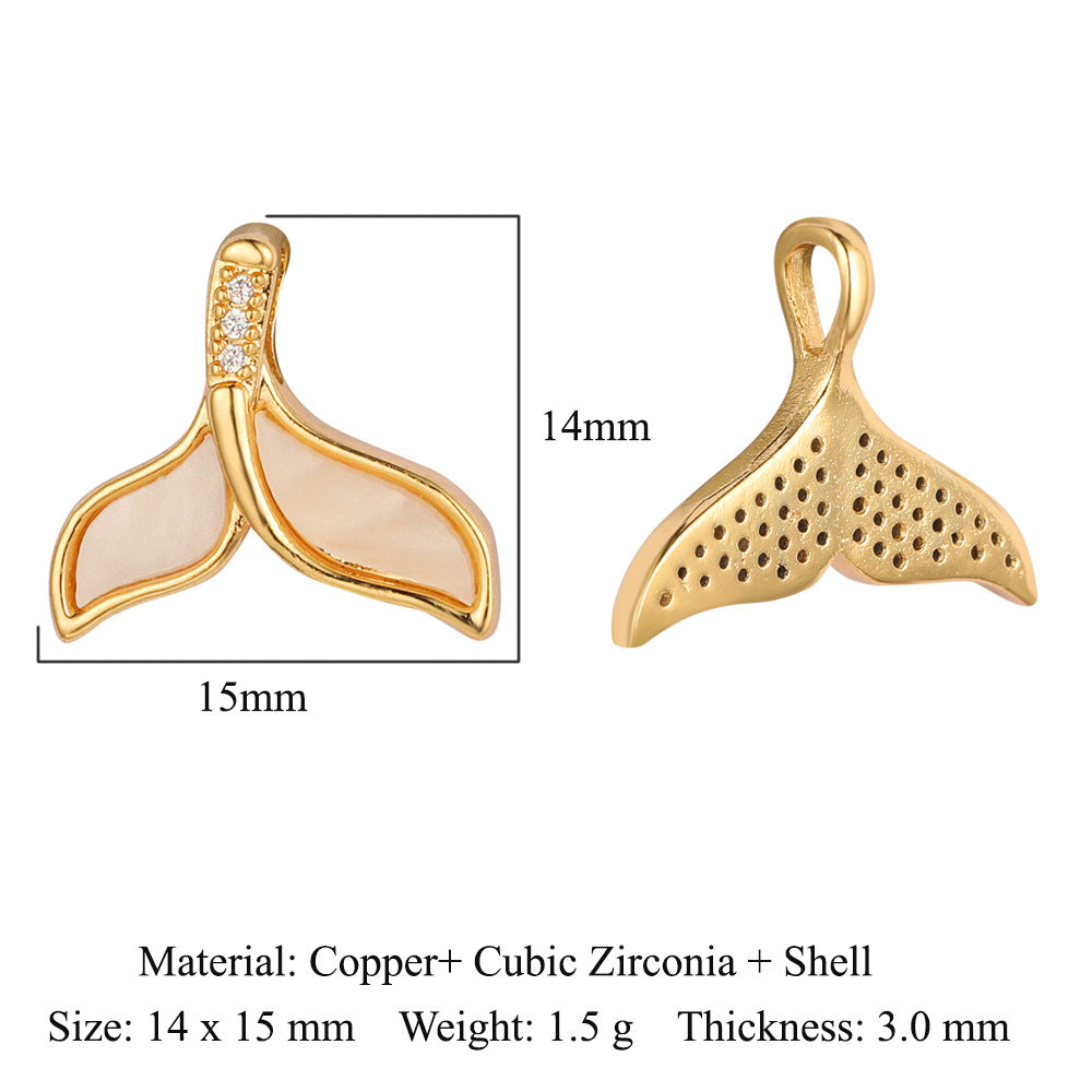 Dolphin Goldfish Copper Zircon Butterfly Rabbit Ear Pendants