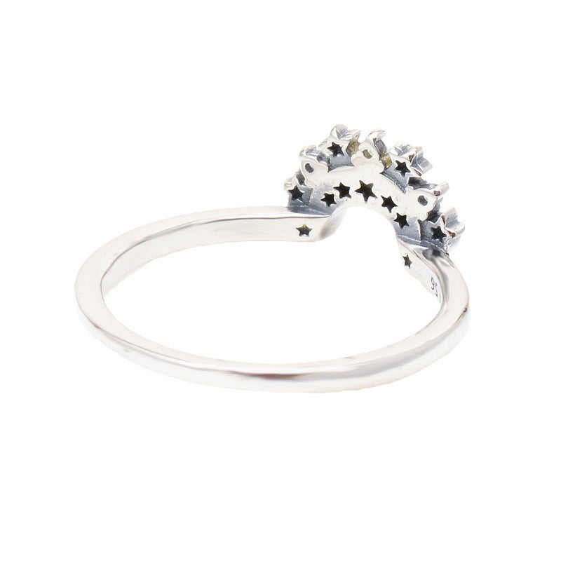 Plated Shining Blue Moon Affordable Luxury Rings