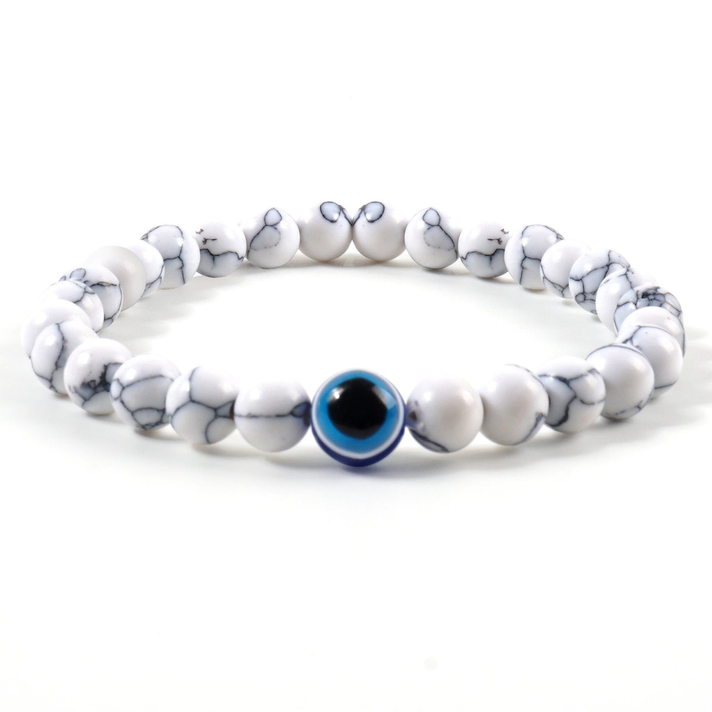 Obsidian White Turquoise Handmade Beaded Hand Bracelets