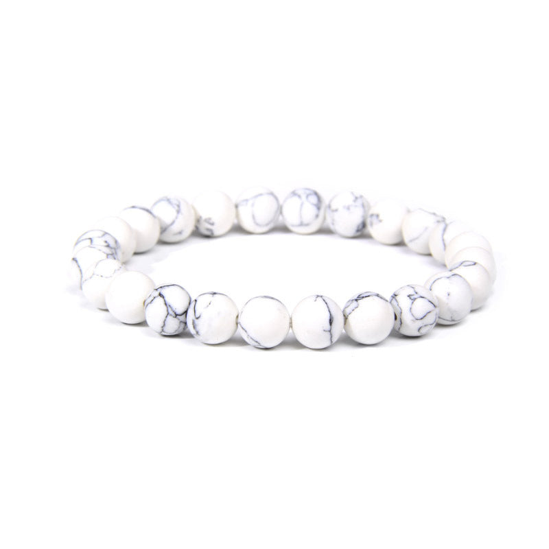 Women's & Men's Stone Bead Set Of Ornaments Round Bracelets