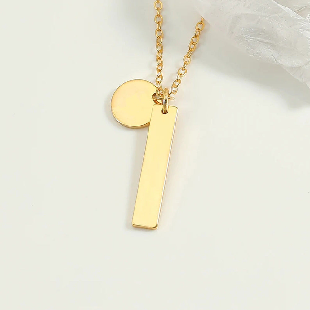 Women's Wafer Tag Stainless Steel For Personalized Necklaces