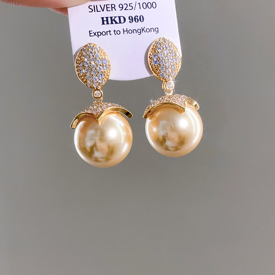 Women's Zircon Flower Light Luxury High-grade Temperament Fashion Earrings