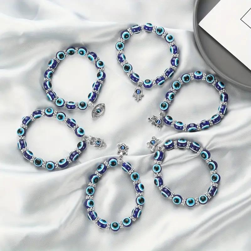Devil's Eye Resin Round Beads Fatima Pendants