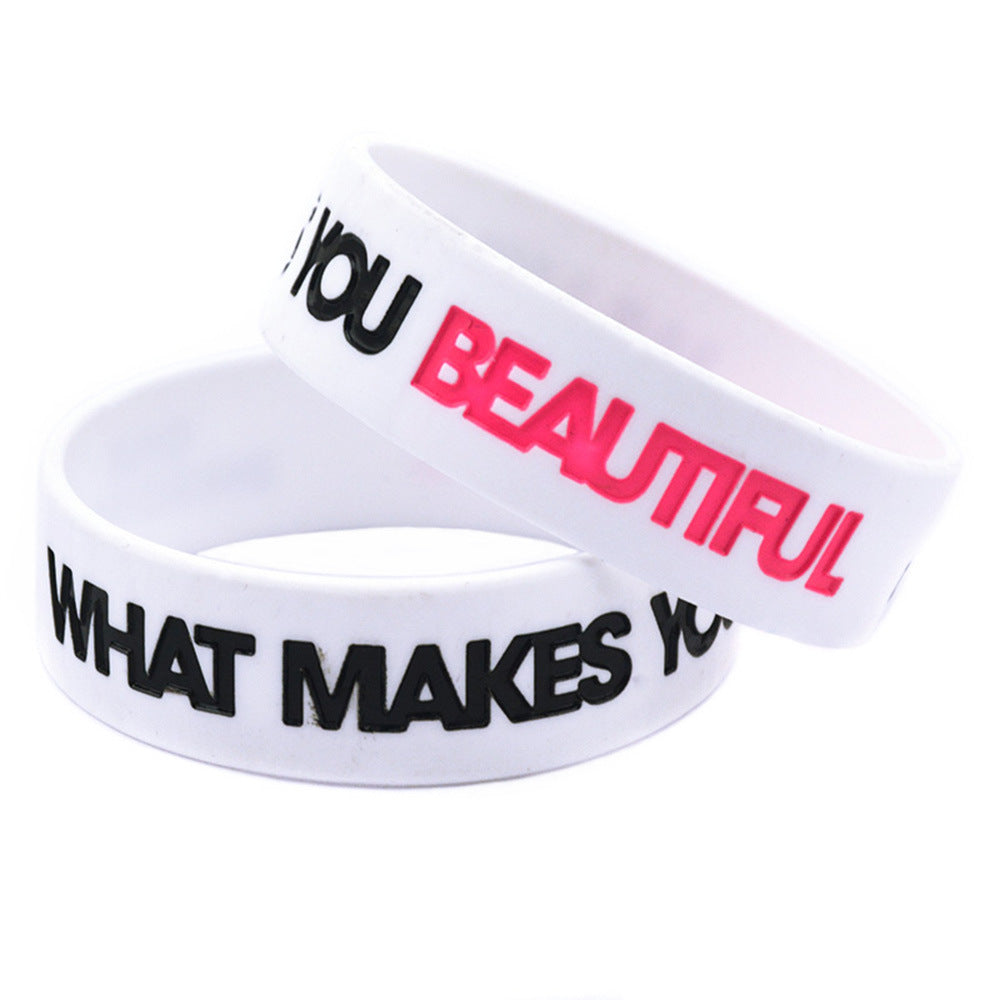 Silicone Fashion Music Hand Strap Trendy Hip Hop Bracelet