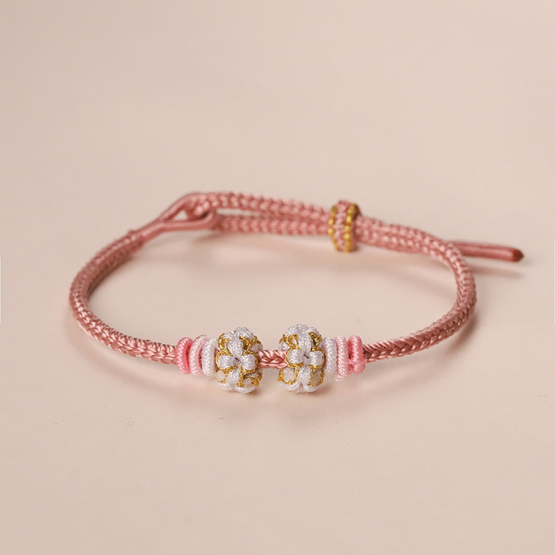 Beads Carrying Strap Woven Red Rope Bracelets