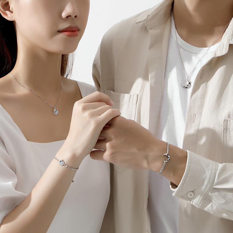 Women's & Men's Couple Niche High Sense Star Moon Valentine's Bracelets