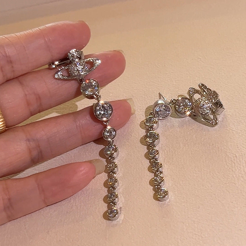 Tassel Ear Clip Vintage Court Style Rings