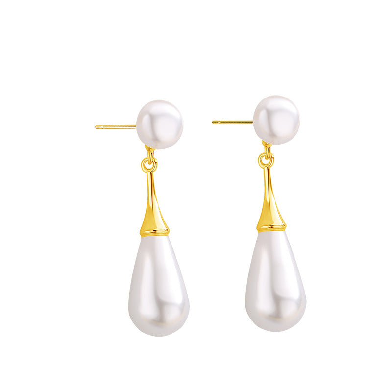 Design Water Drop Pearl Ear Clip Rings