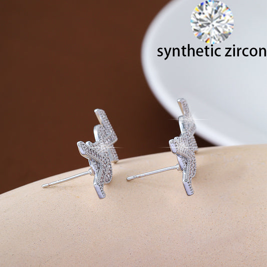 Women's Micro Inlaid Zircon Super Flash Alphabet Letter Fashionable Rings