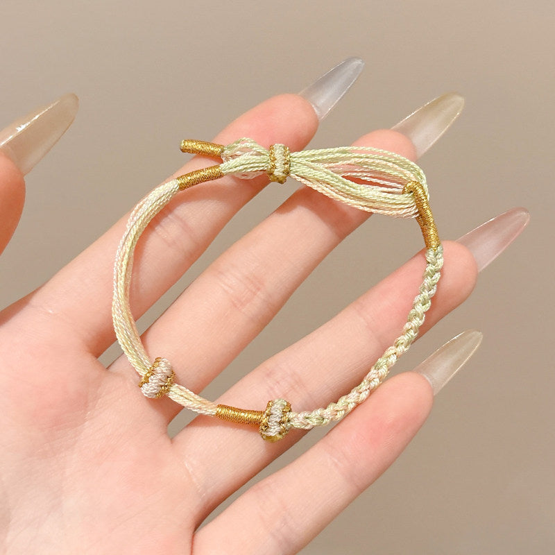 Women's & Men's Colorful Braided Rope Thread Design Simple Bracelet