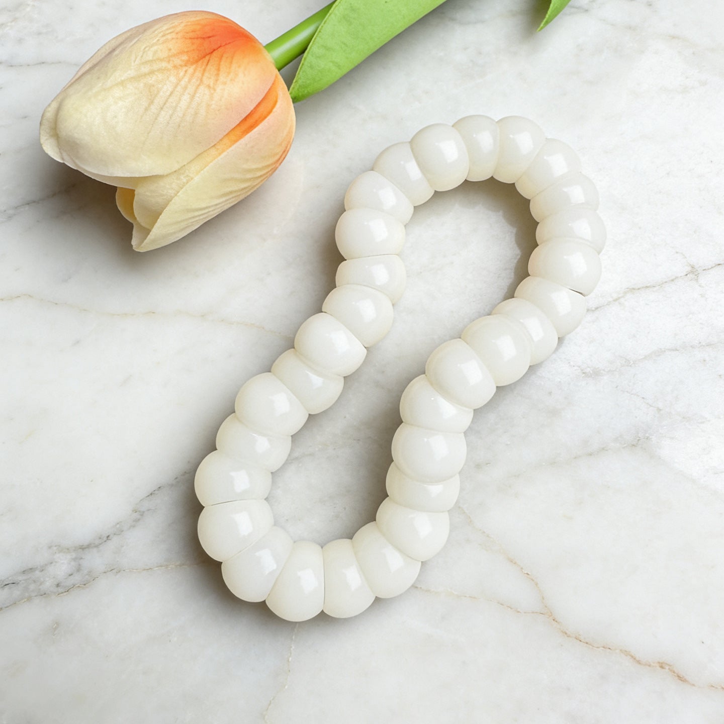Women's & Men's Jade Bodhi Root Green Floating Flower Bracelet