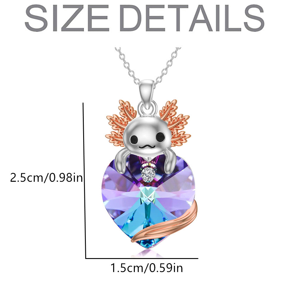 Women's Crystal North American Salamander Fashion Animal Necklace