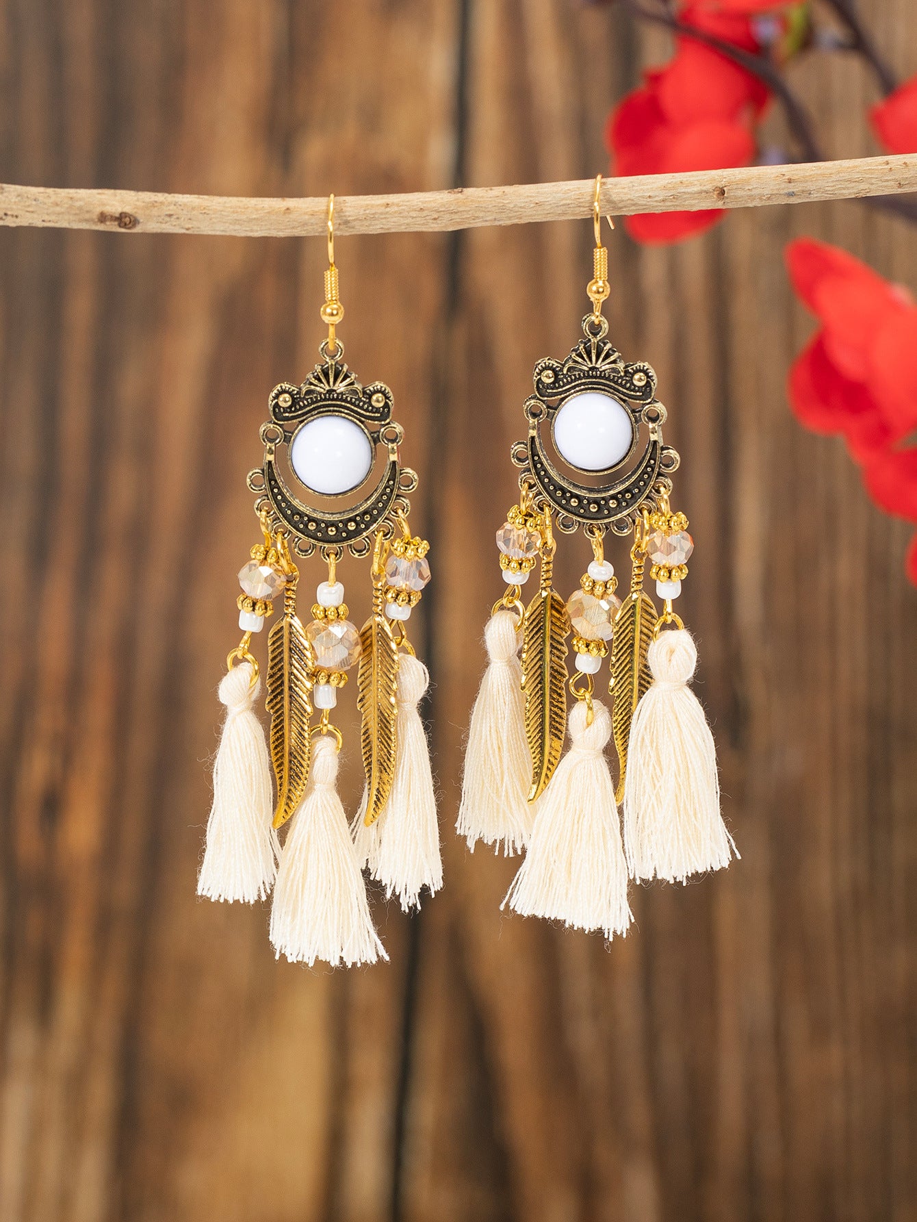 Style Retro Long Fringe Ear Hook Bohemian Yunnan Earrings