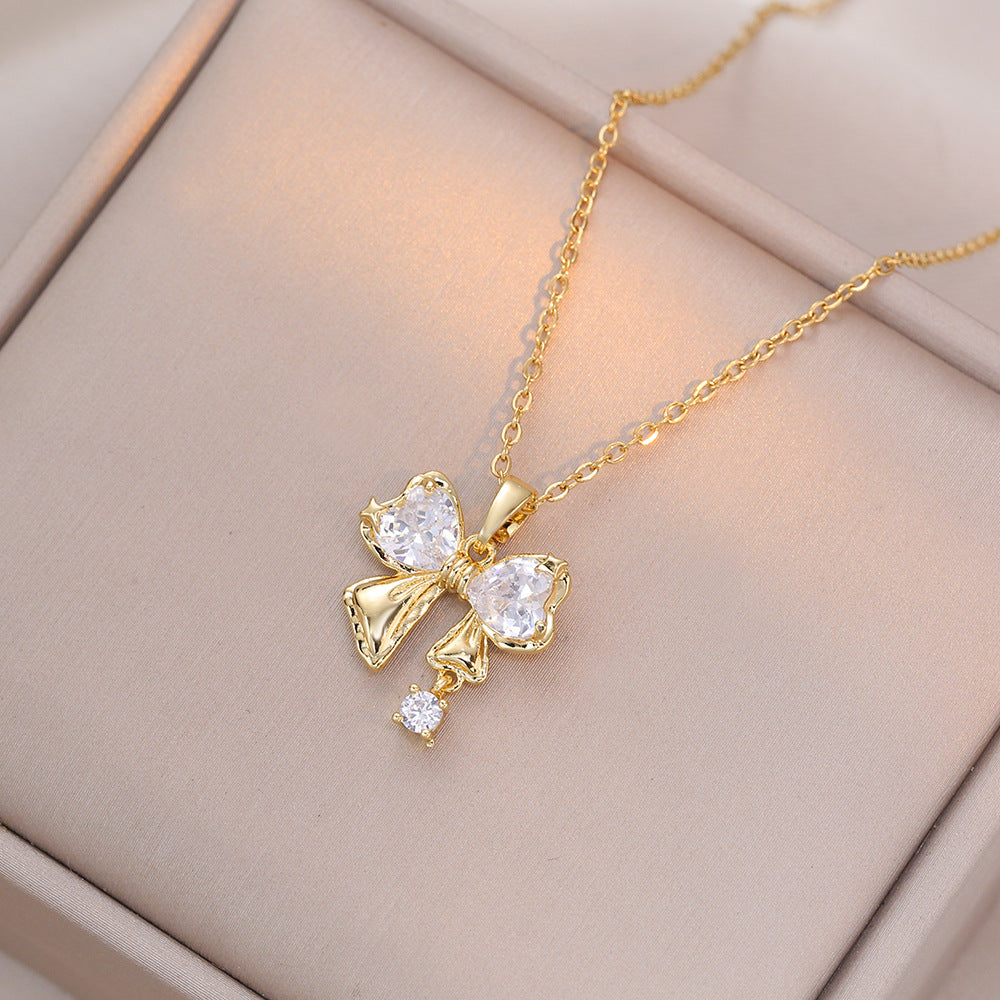 Women's Zircon Geometric Special Interest Light Luxury Necklaces