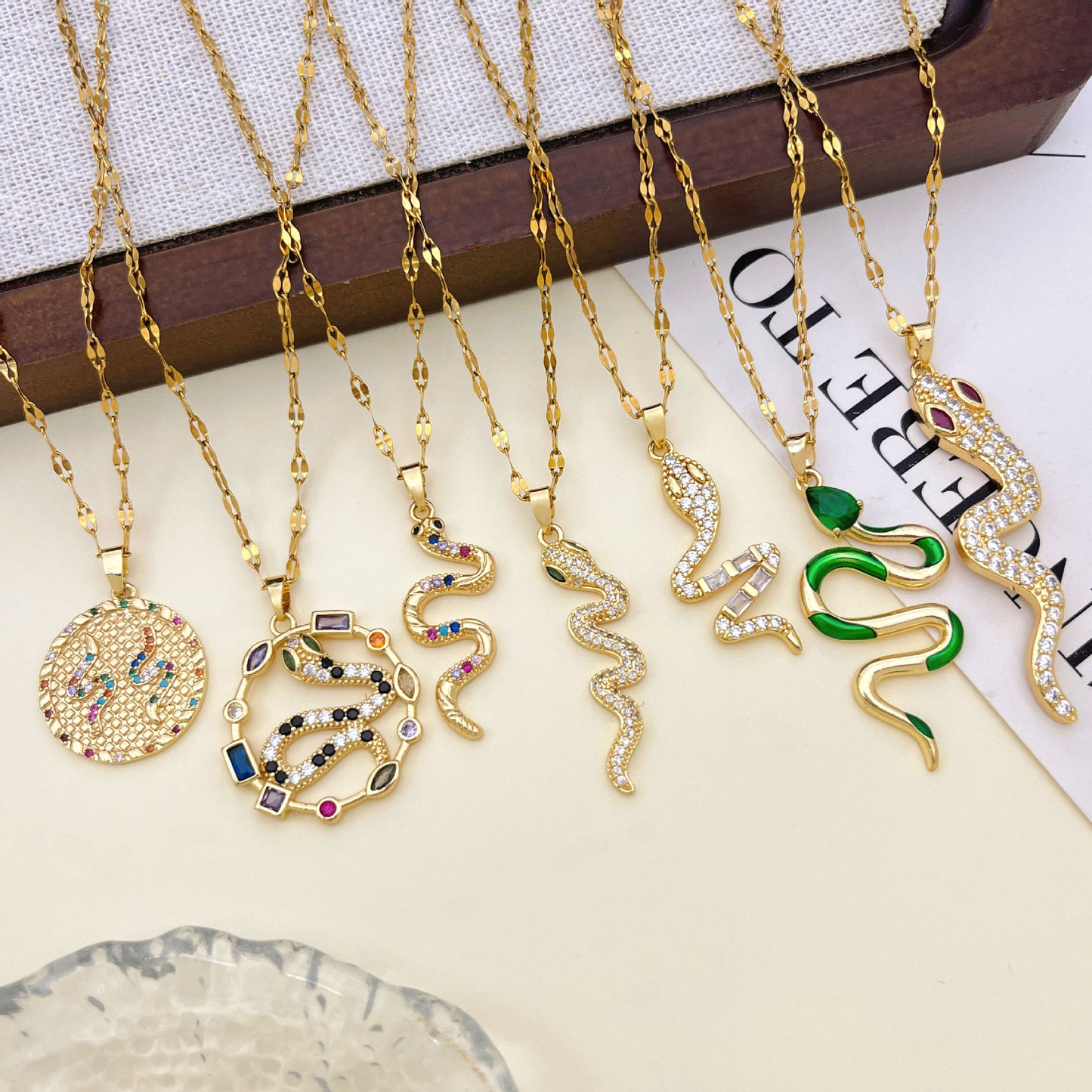 Snake-shaped Copper Female Fashion Personalized Minority Necklaces