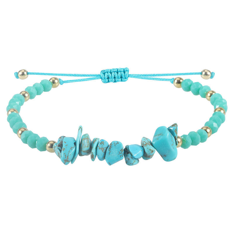 Women's Color Crystal Gravel Wrist String Simple Chain Bracelets