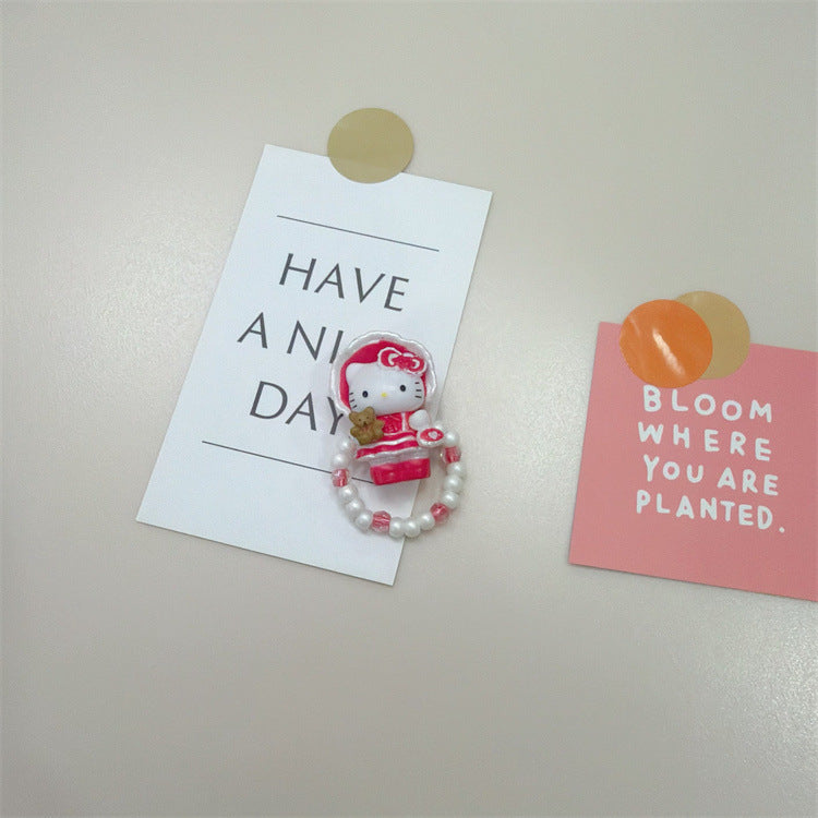 Flowers Cat Sweet Girly Trendy Cool Ring