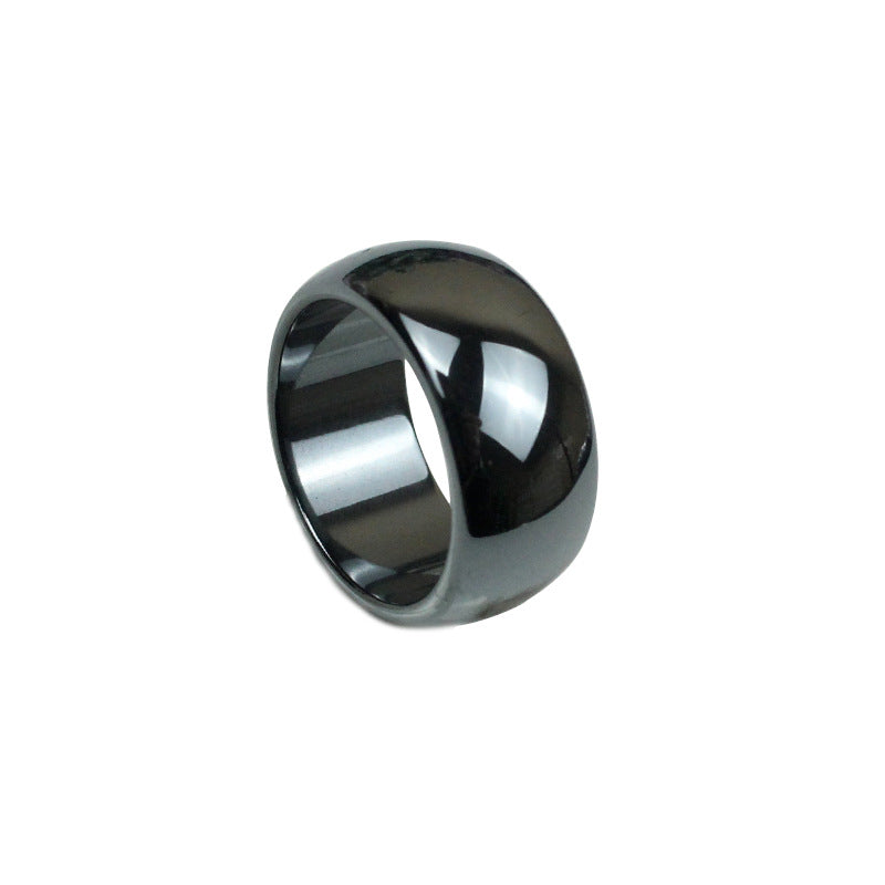 Women's & Men's Cutting Surface Arc Haematite Iron Stone Rings