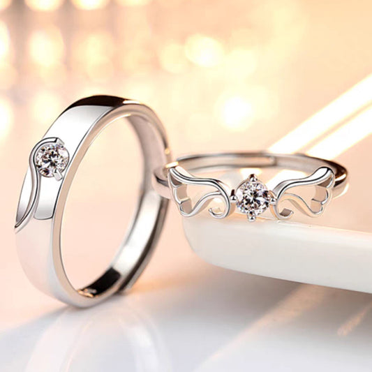 Couple Female One Male Light Luxury Minority Advanced Rings