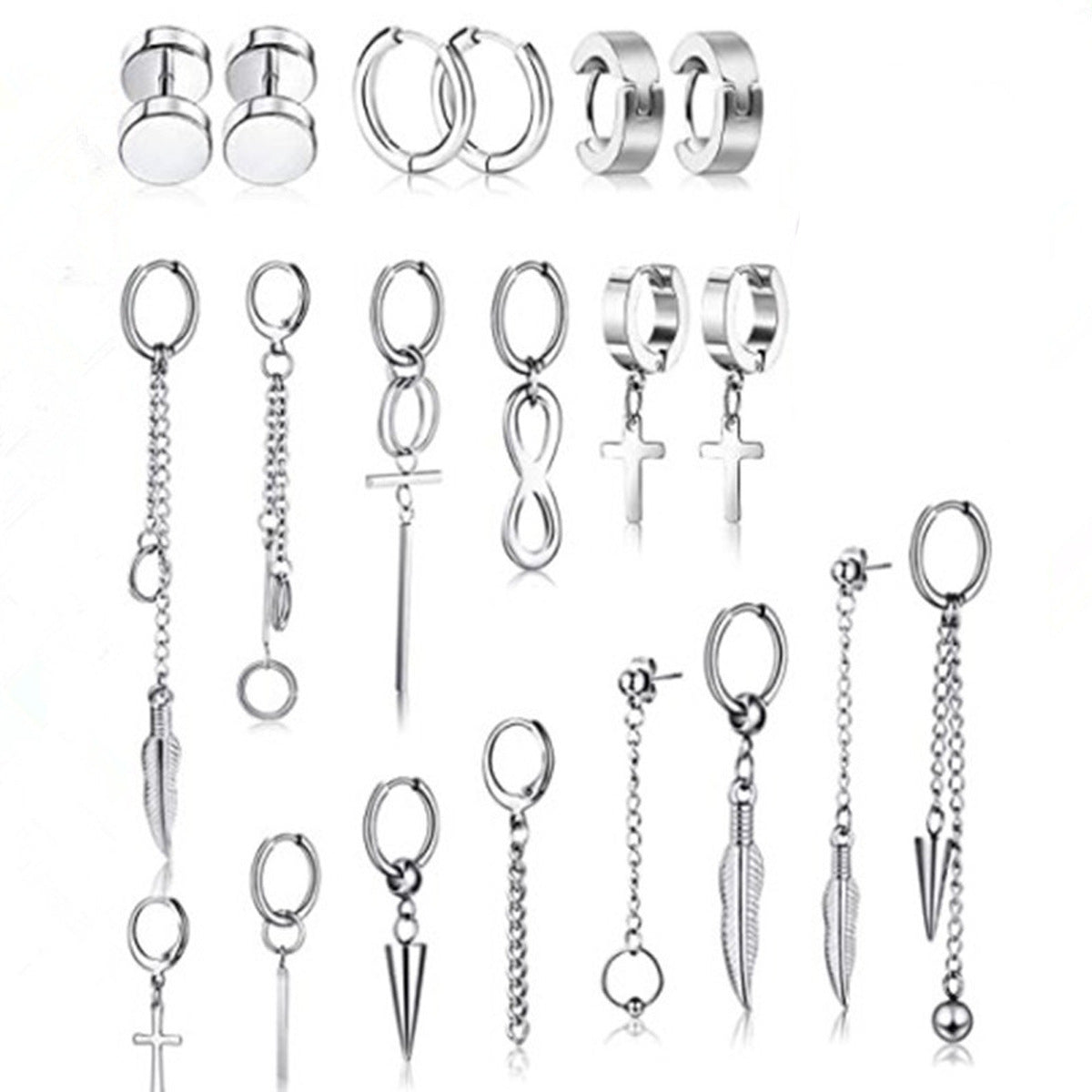 Stainless Steel Chain Simple Long Ear Earrings