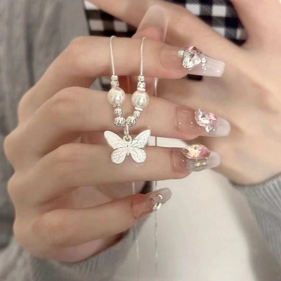 Women's National Style Chinese Niche Design Temperament Beaded Clavicle Chain Necklace