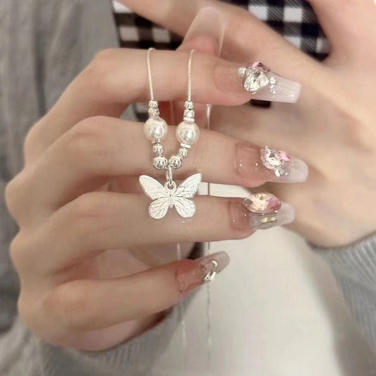Women's National Style Chinese Niche Design Temperament Beaded Clavicle Chain Necklace