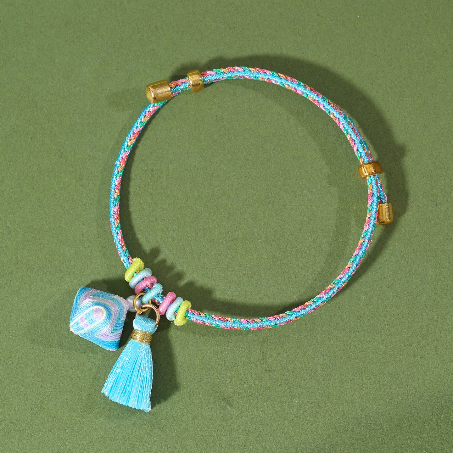 Festival Colorful Rope Ethnic Style Hand-woven Adult Small Sachet Carrying Bracelet