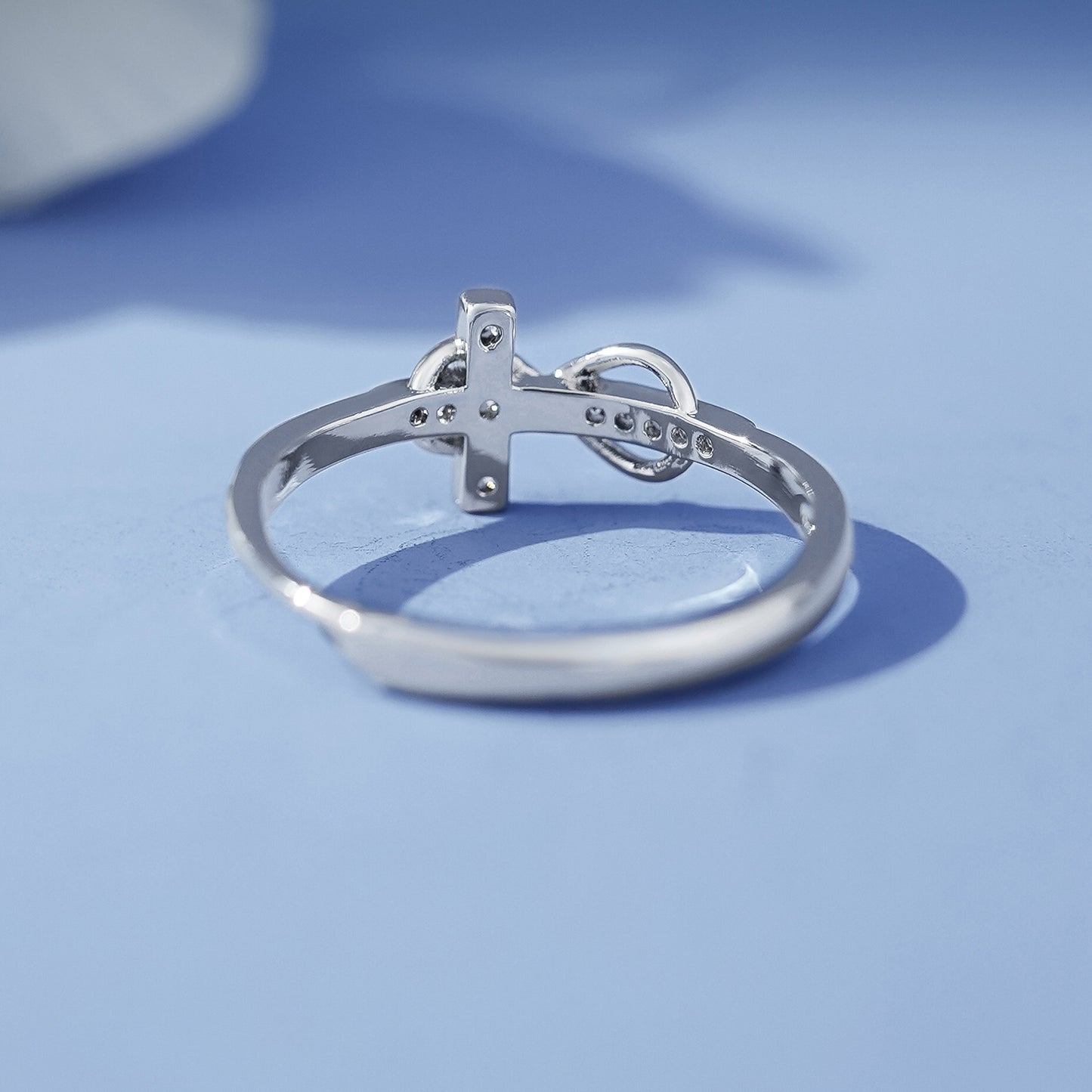 Women's Infinite Cross Electroplated Two-color Simple Fashion Rings