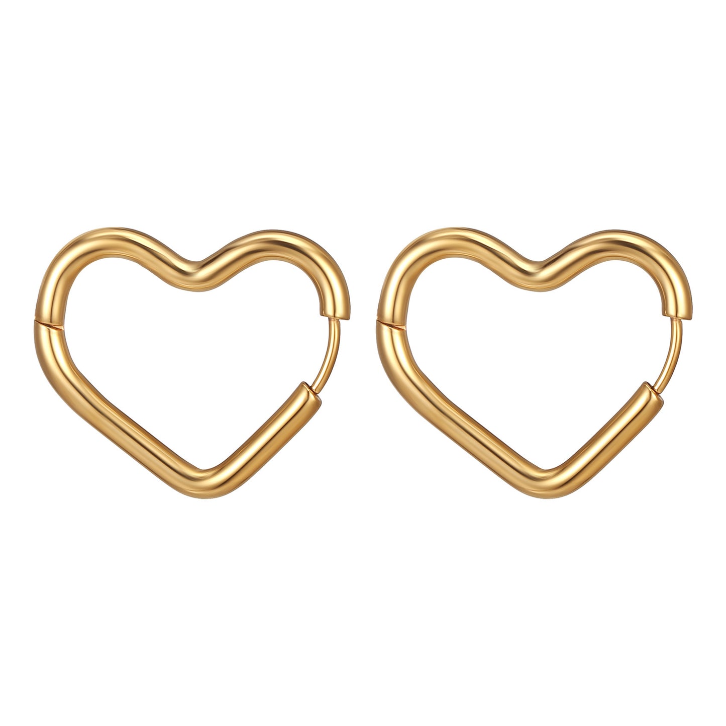 Geometric Shaped Stainless Steel Clip Trendy Fashion Five-pointed Star Peach Ear Buckle