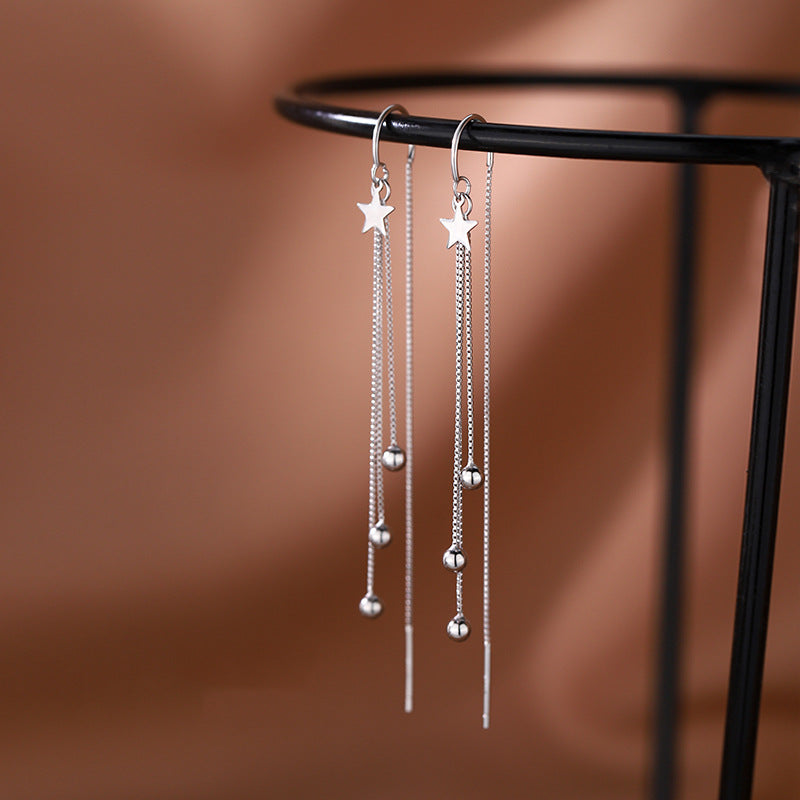 Women's Beads Tassel Thread Niche Design Fashion Simple Exquisite Refined Ear Line