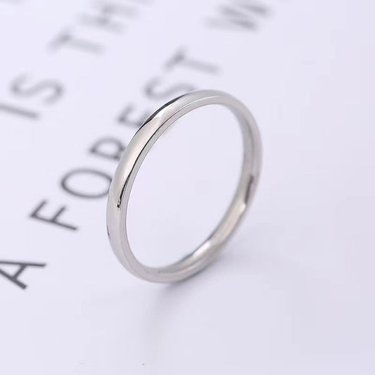 Design Titanium Steel Thin Female Korean Style Rings