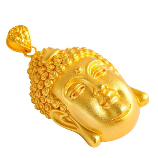 Women's Placer Ancient Style Buddha Head High Pendants