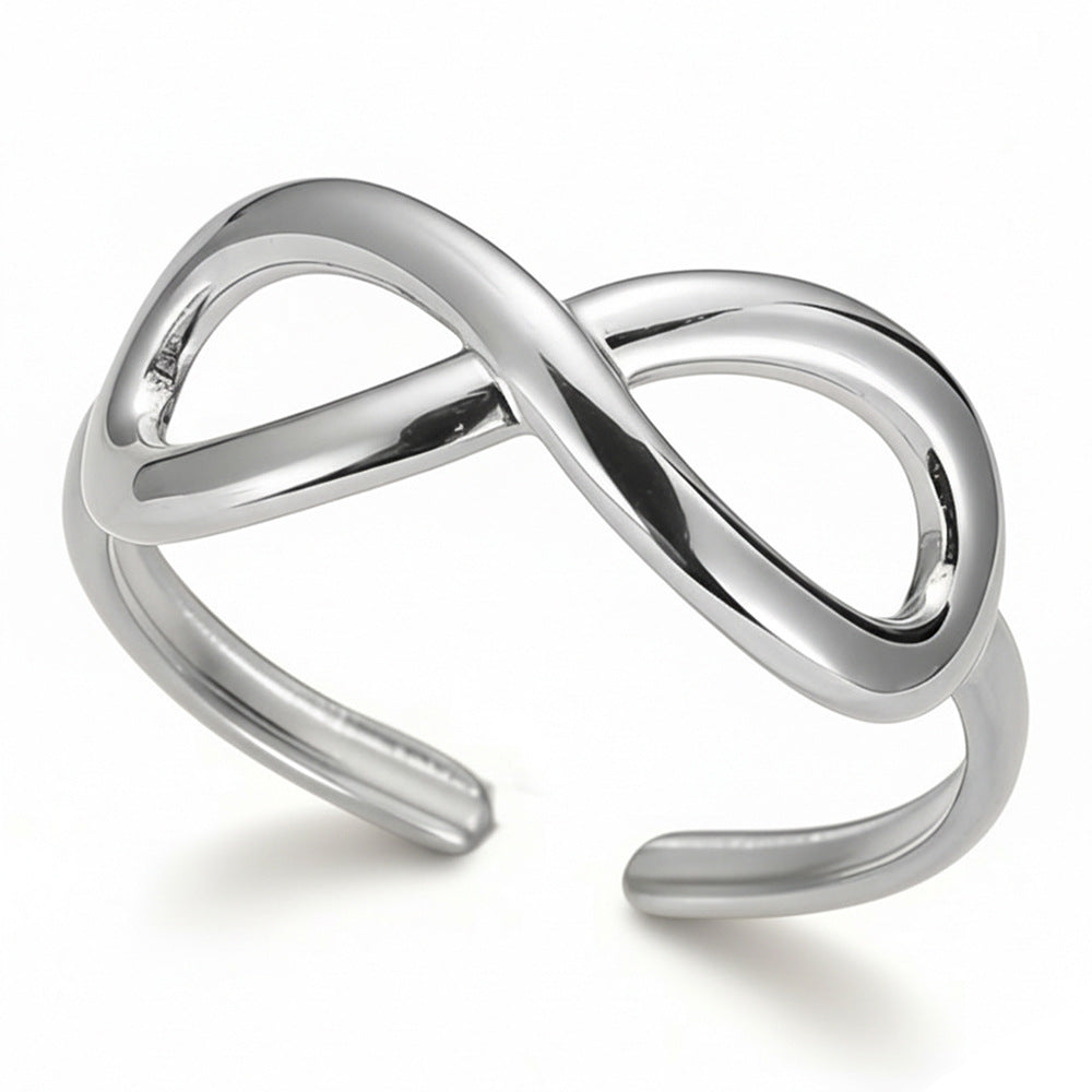 Little Finger Design Geometric Open Stainless Steel Gold-plated Rings